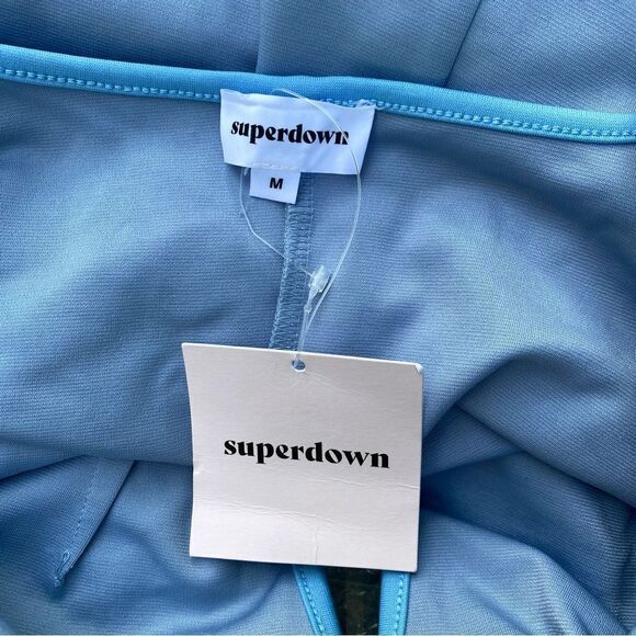 Superdown Ruby Maxi Dress pale blue bustier stretch slip Revolve NWT Sz M - Picture 11 of 11